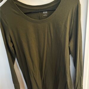 a.n.a Forest Green Long Sleeve Tee